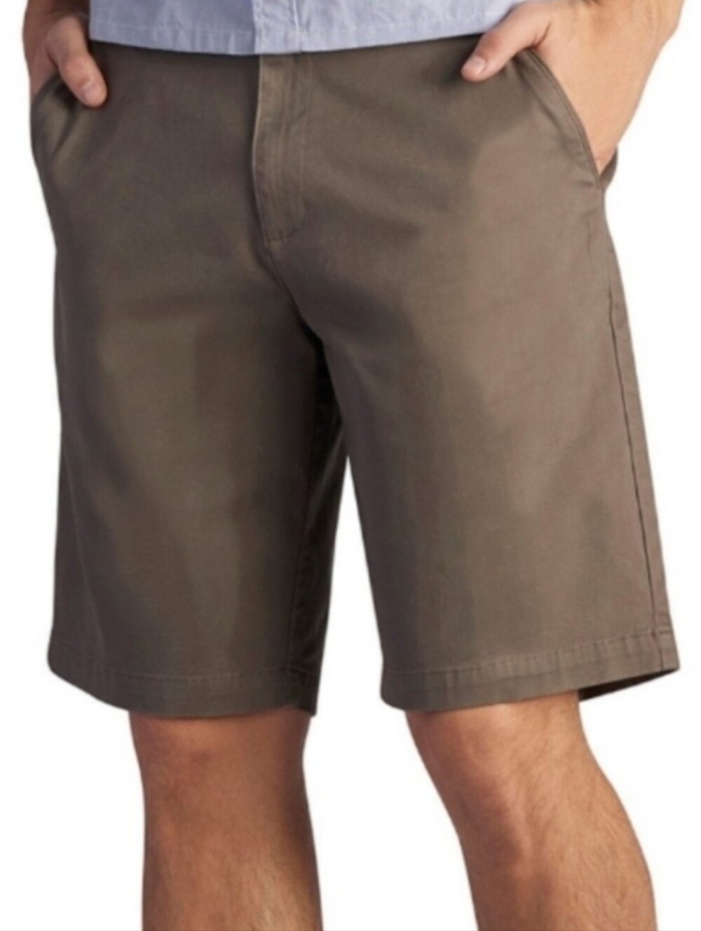 Lee Men's Brown Flat-Front Shorts Size 36 New Extreme Comfort